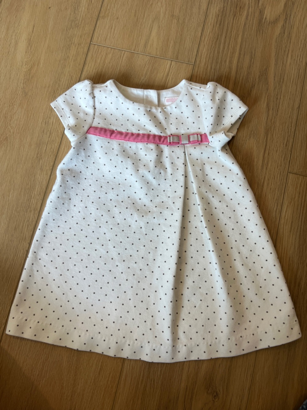 Janie and Jack White Dress with Pink Belt
